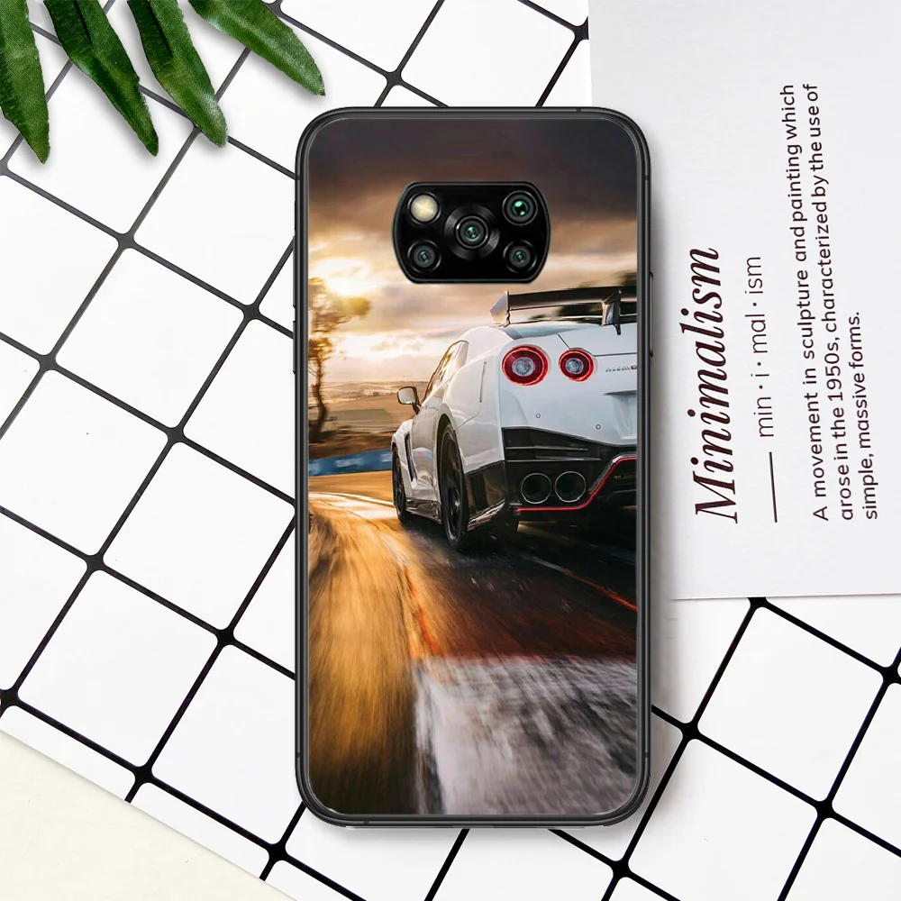 

Cool Sport Car GTR Phone Case For Xiaomi Mi Note 10 A3 9 MAX 3 A2 8 9 Lite Pro Ultra black Waterproof Tpu Bumper Silicone