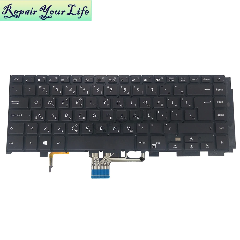 Клавиатура для ноутбука ASUS UX530 UX530UX UX530UQ UX550 UX580 GK греческий Греция черная