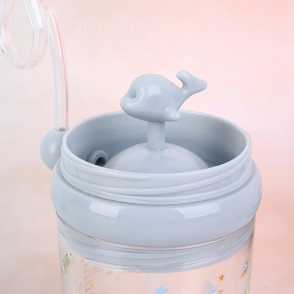 

260ml Kids Whale Water Spray Drinking Cup Cartoon Feeding Bottles with Straws Portable Children Bottle for Present#20