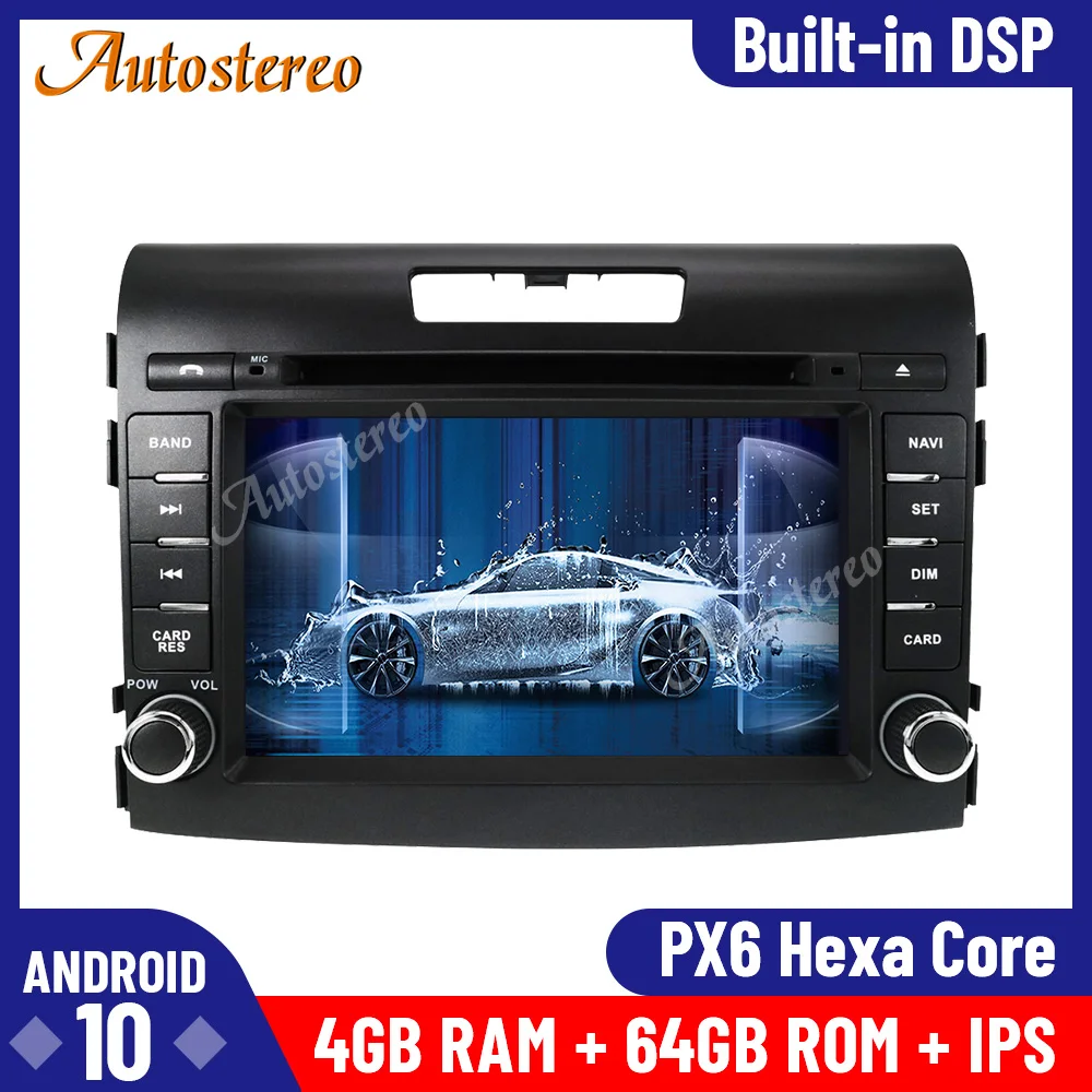 

64GB DSP PX6 Android 10 For Honda CRV 2012-2016 Car DVD GPS Navigation Car Multimedia Player Head Unit Tape Recorder IPS 360 HD