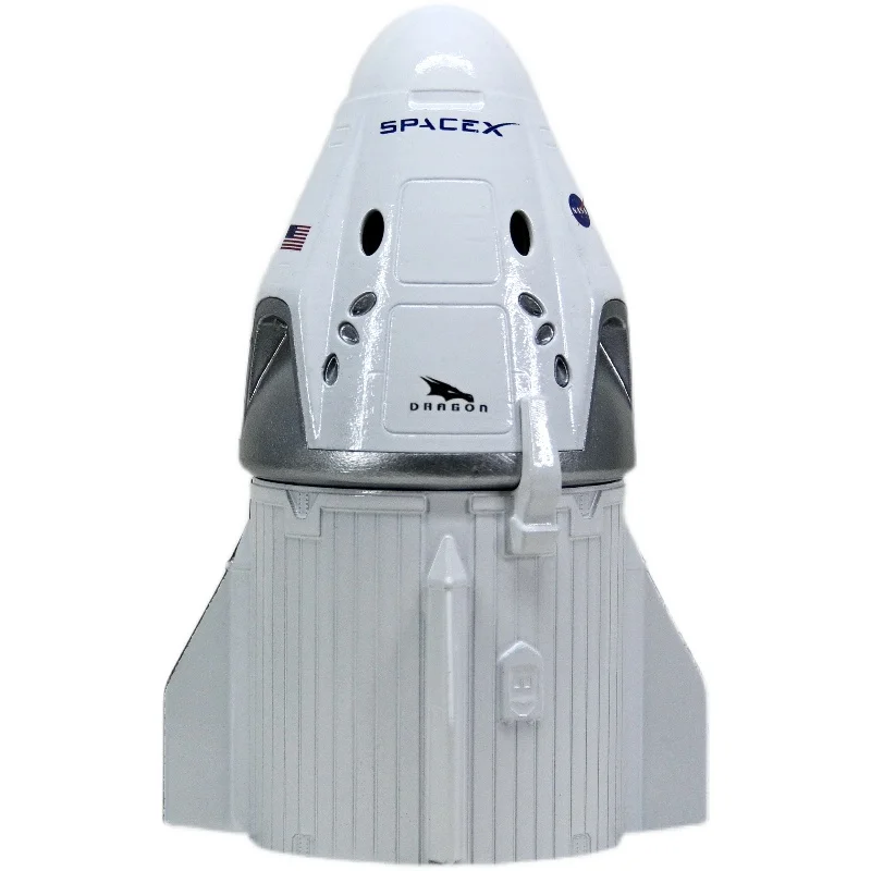 SpaceX-modelo de cohete de nave espacial para hombre, modelo de nave espacial de Dragon CrewDragon, astronauta, exquisito modelo, adornos de escritorio, regalo