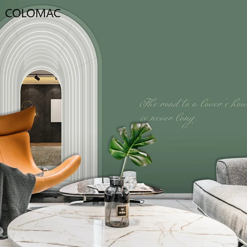 

Colomac Custom Custom 3D Arched Wallpaper Visual Space Extension Clothing Store Living Room Porch Background Mural Dropshipping