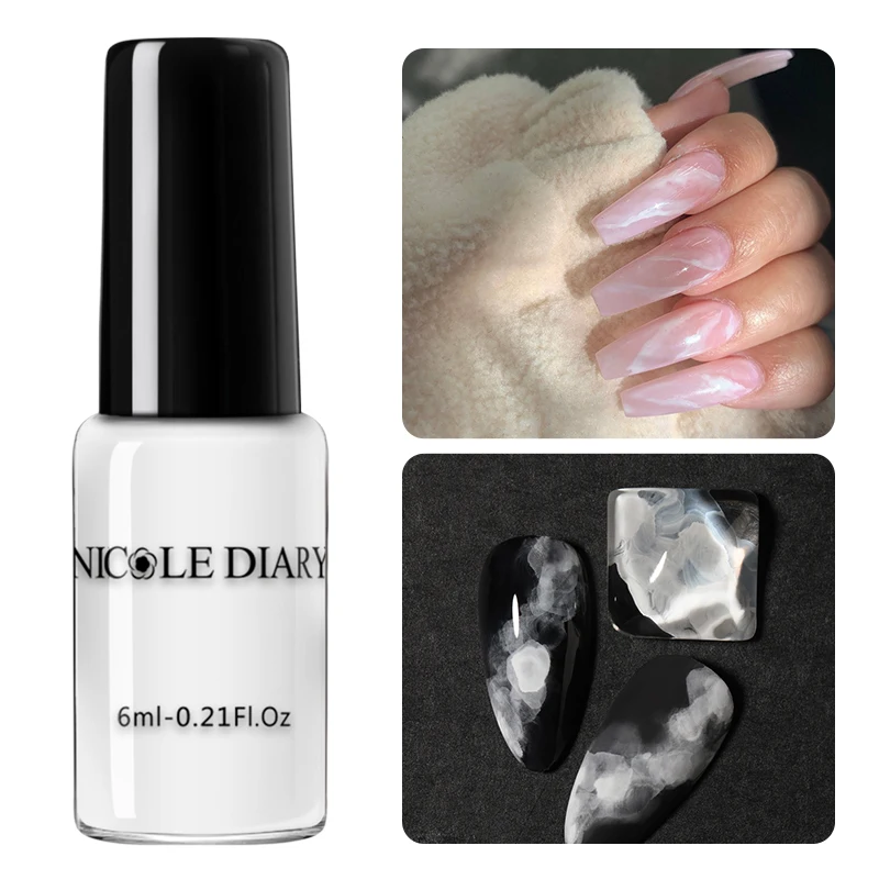 Лак для ногтей NICOLE DIARY 6 мл акварельные чернила Быстросохнущий и прозрачный лак с