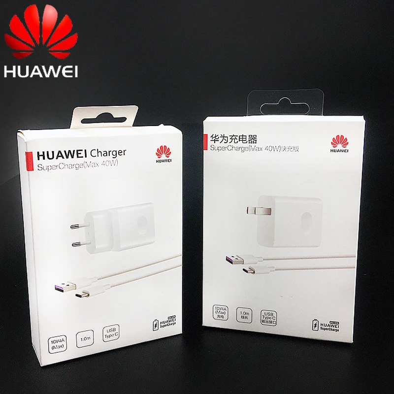 Оригинальное зарядное устройство huawei 40 Вт супер зарядное устройство адаптер 5 А usb type c кабель для mate 30 pro p30 pro Honor Magic 2 Nova 5 5t 5 pro