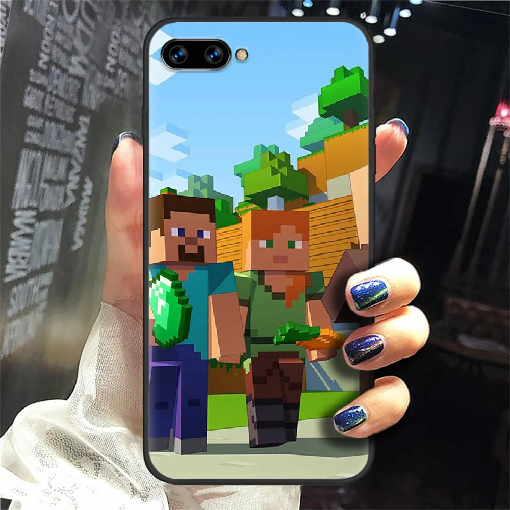 

Mini World funny Sandbox game Phone Case Cover Hull For HUAWEI honor 8 8c 8a 8x 9 9a 9x V10 MATE 10 20 I lite pro black back