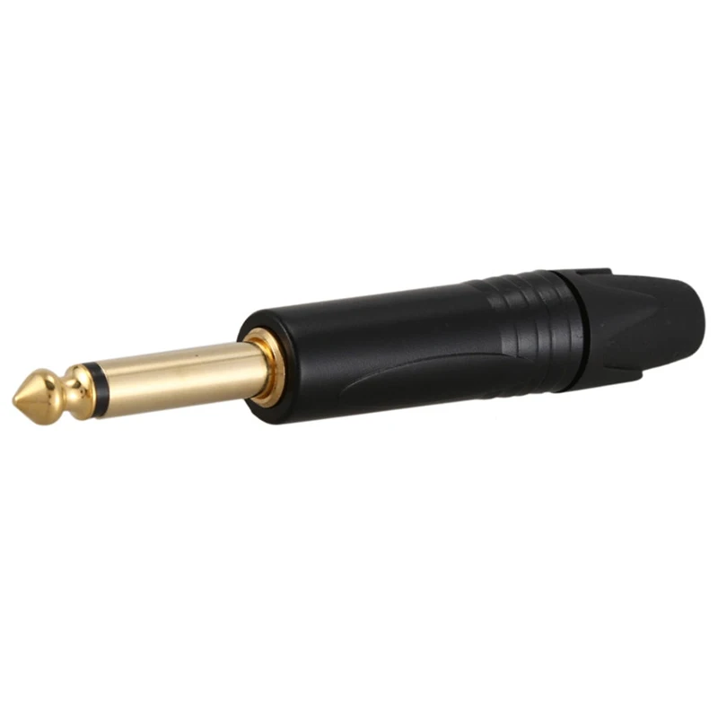 Gold Plating 20Pcs Plug Mono Professional 2 Pole 6.35 mm 6.5mm Stereo Jack for Neutrik 6.35mm Black | Электроника