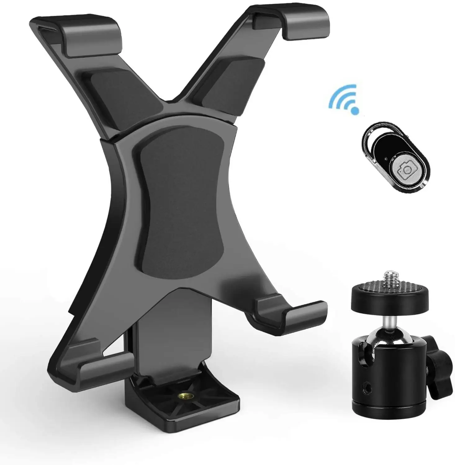 Универсальный держатель для планшетов с клеммой, поворотным креплением на штатив и пультом дистанционного управления для iPad/Air/Pro/Mini.