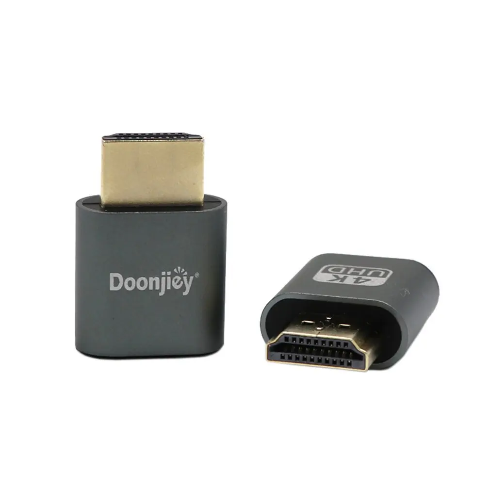 1pcs VGA Virtual Display Adapter HDMI-compatible DDC EDID Dummy Plug Emulator Video card Lock plate Support 1920x1080P | Компьютеры и