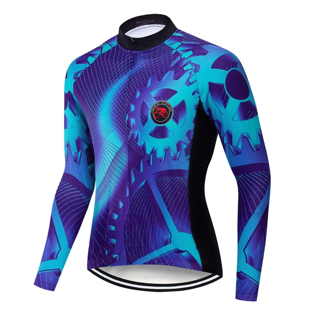 Новинка 2019 мужские футболки Maillots Ciclismo с длинным рукавом для велоспорта на