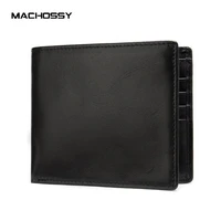 classic genuine leather wallet mens genuine leather wallets man small card holder wallets balck short purse for male