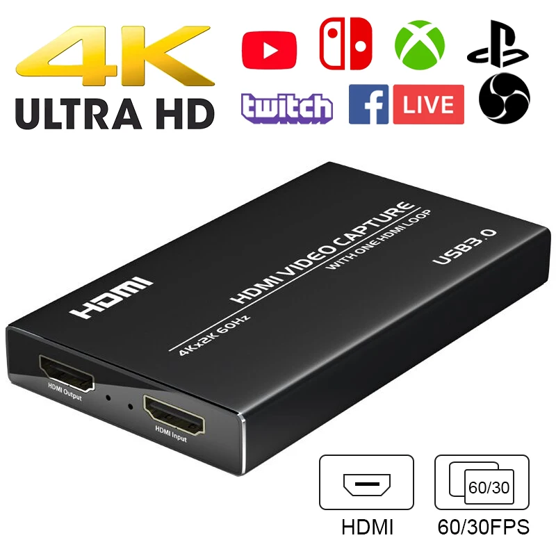 

4K 60HZ Video Capture 5x1 HDMI-compatible Splitter HD 1080P Adapter 3 Input 2 Output Port Hub For Xbox PS4 DVD HDTV Laptop TV