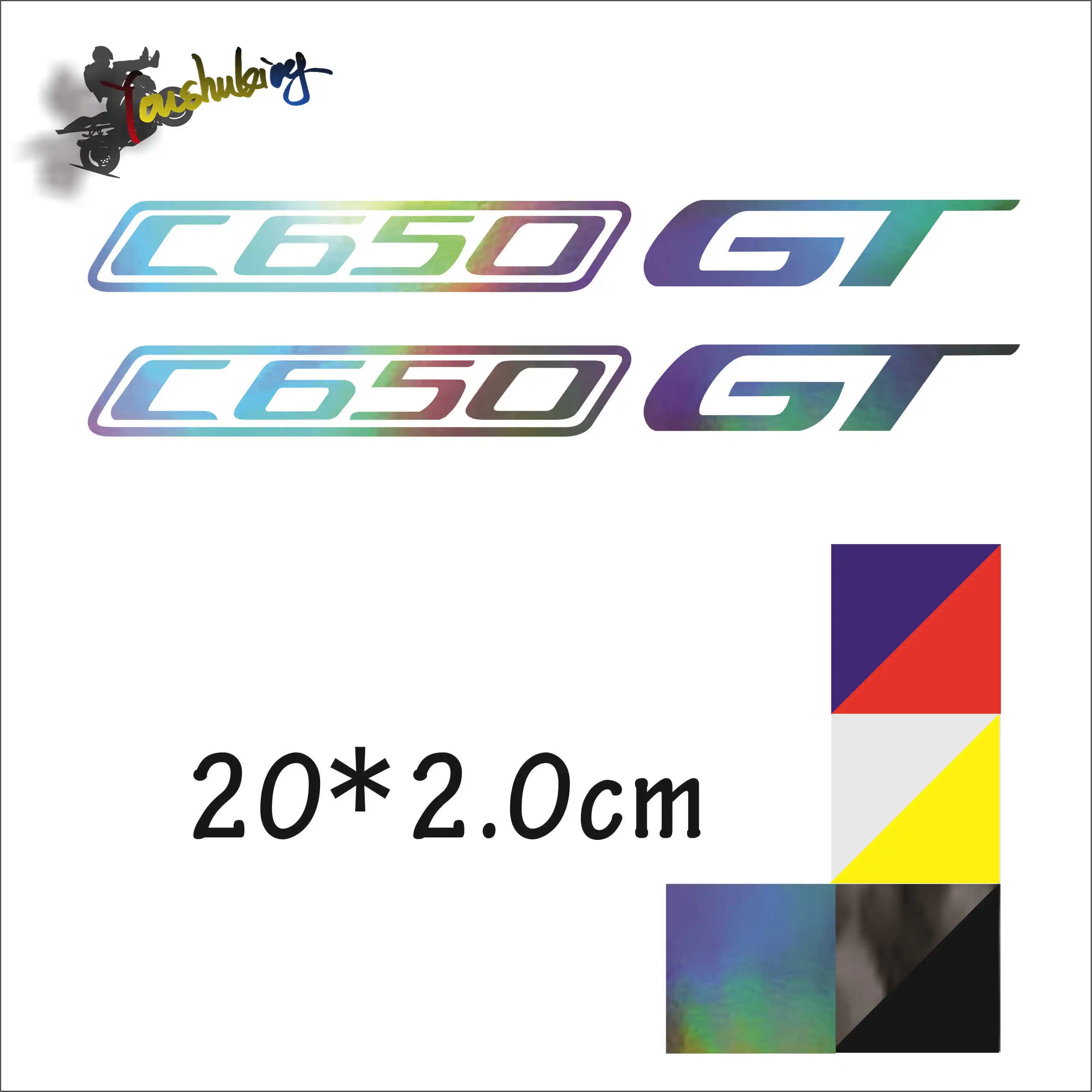 

hot sale Motorcycle Carbon black laser color reflective helmet sticker fit for C650GT