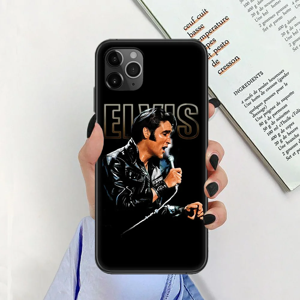 Чехол Elvis Presley для телефона корпус iphone 5 5s se 2 6 6s 7 8 12 mini plus X XS XR 11 PRO MAX черный