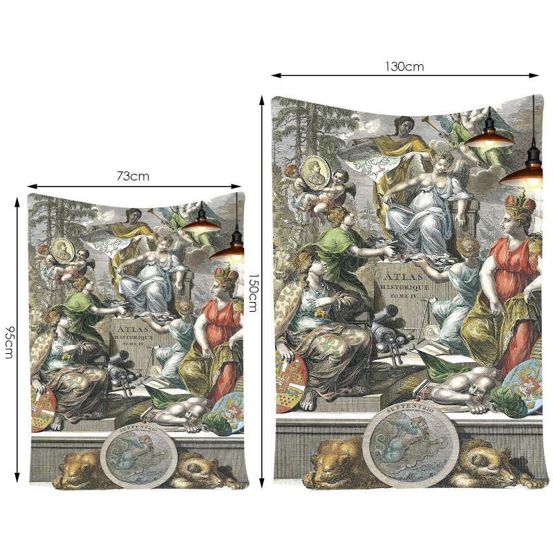 

Fuwaiacchi Retro World Map Wall Hanging Tapestry Sleeping Pad Wall Tapestry Art Round Towel Beach Blanket Decor Tapestry