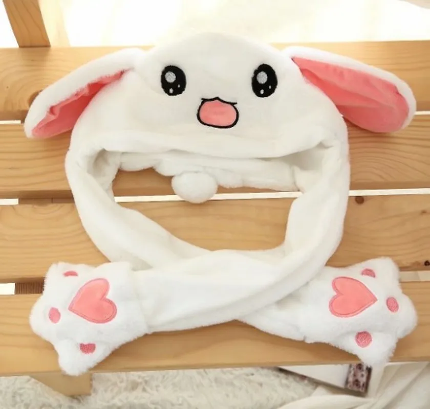 Светодиодный головной убор с заячьими ушками милая Кепка для взрослых и детей