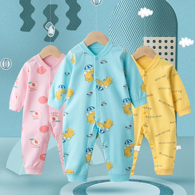 

Autumn Winter baby pure cotton jumpsuit baby pajamas crawling suit baby romper baby boy girls clothes winter