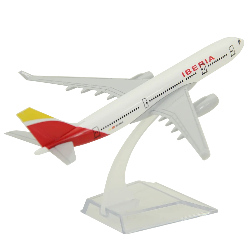 

16 Cm Airplane Model Airbus A330 Spain Iberian Airlines Alloy Aircraft Model 1:400 Diecast Plane Gift Ornament Toy for Children