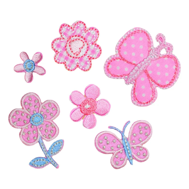

Fabric Embroidered Flower Butterfly Patch Cap Clothes Stickers Bag Sew Iron Applique DIY Apparel Sewing Clothing Accessories