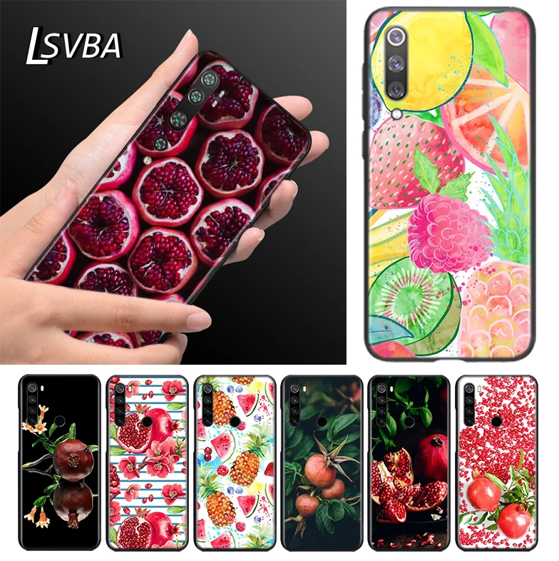 

Food Pomegranate Fruit Silicone TPU Cover For Xiaomi Mi Note 11 10T 10 9 9T SE 8 Pro Lite Ultra 5G Phone Case Bag