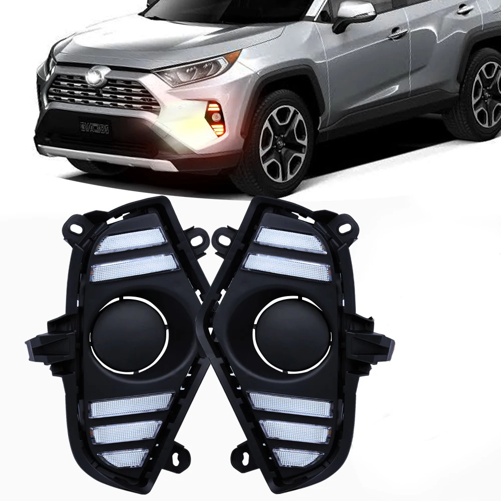 M & C для Toyota RAV4 2020 2 шт. светодиодный Автомобиль дневные ходовые светильник