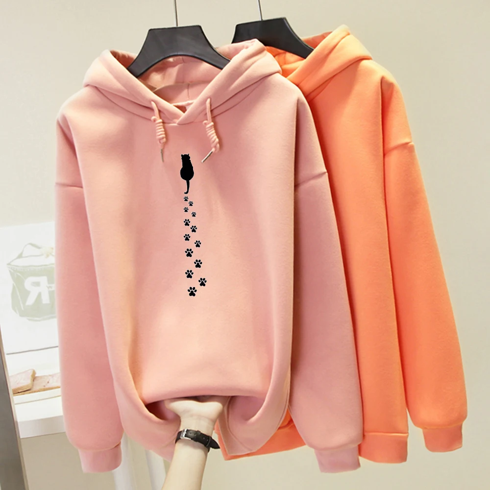 Пуловер в стиле Kpop свитшоты оверсайз Харадзюку теплая уличная одежда панк милая