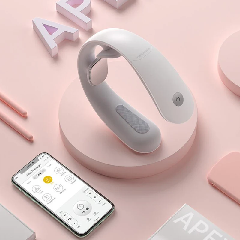 

3 цвета, умный Электрический массажер для шеи и плеч, облегчающий боль, расслабляющий массаж, забота о здоровье, управление приложением, нагр...