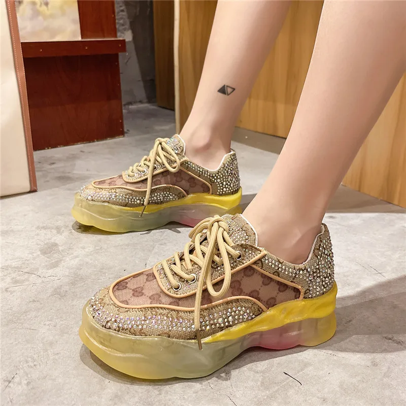 

Sneakers Women Shoes 2021 Designer Colorful Platform Shoes Female Fashion Brand Thick Sole Chunky Sneakers Women Basket Femme