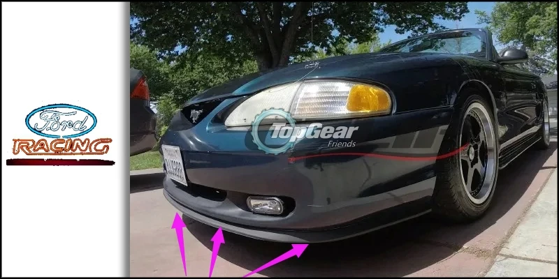Дефлектор губ на бампер для Ford Puma юбка переднего спойлера фанатов TopGear настройка