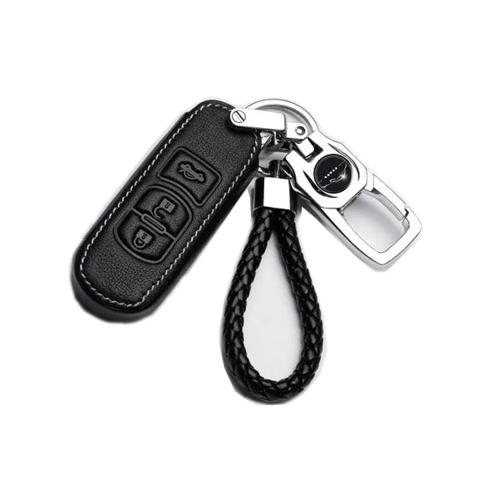 Чехол кожаный для автомобильного ключа чехол ключей с номерной табличкой mazda cx 5 6