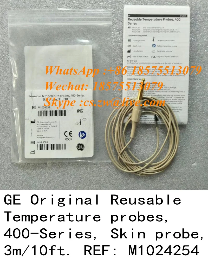 GE-sondas de temperatura reutilizables originales, sonda de piel de serie 400, 3m/10 pies, referencia: M1024254-0