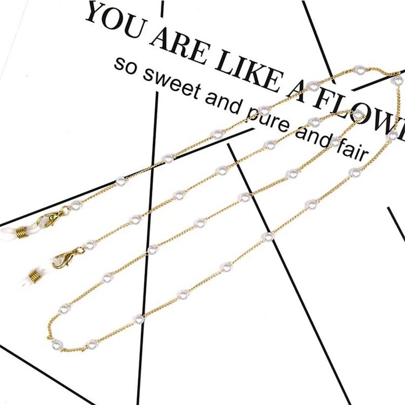 Мода 2020 металлические солнцезащитные очки шнуры для чтения женские жемчужные