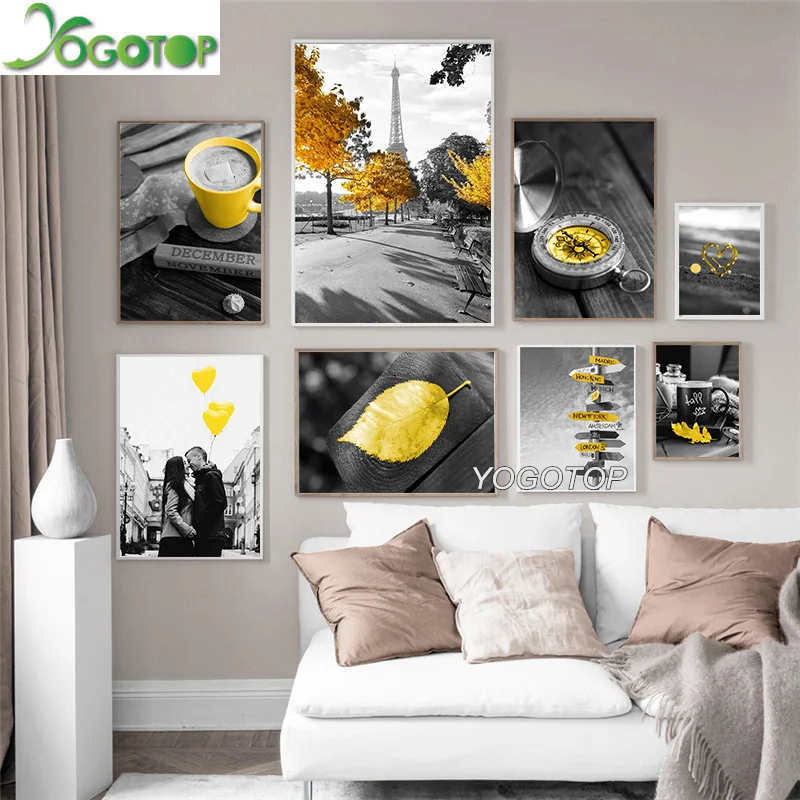 Черно белая фотография Landscap Diy алмазная живопись 5D Вышивка DIY Мозаика Стразы