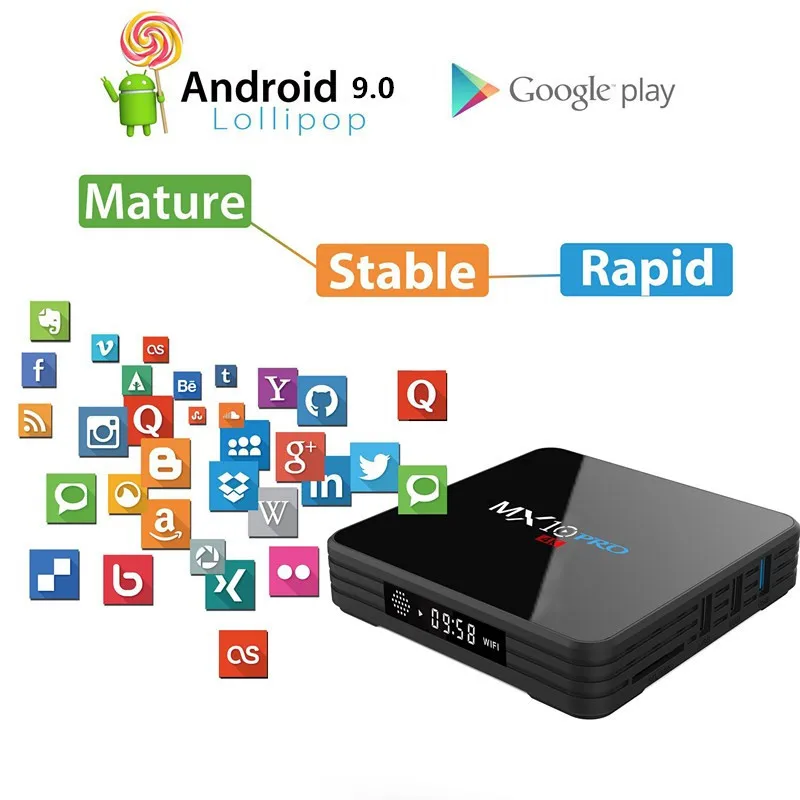 MX10 PRO Новый Android 9 0 X96 Мини Смарт ТВ-бокс S905W четырехъядерный Поддержка 2 4G