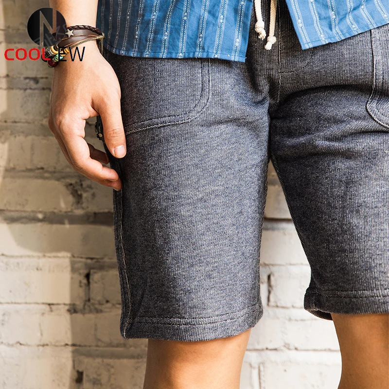 

DK-0004 Sumer Outdoor Thick Heavy Bermuda Super Top Quality Cotton Casual Durable Flexible Knitted Shorts