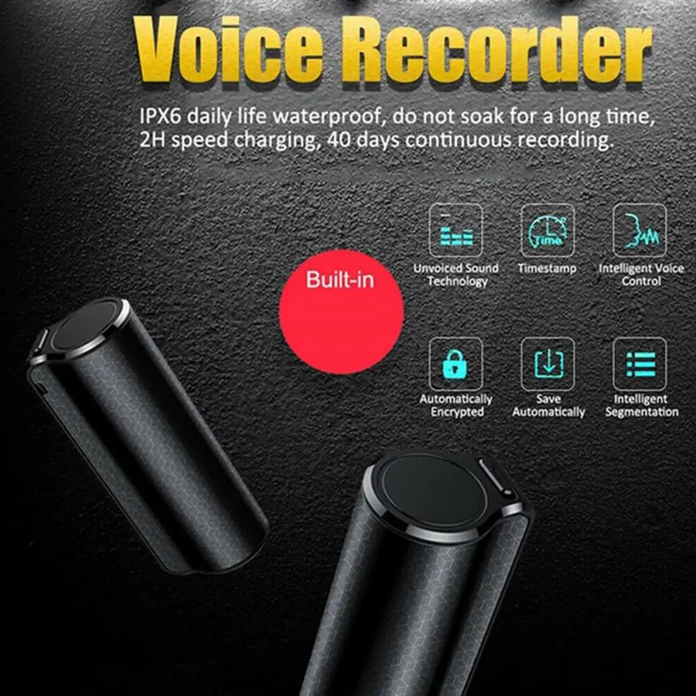 

2021 New 32GB MP3 Magnetic Recording Device Voice Activated Mini Audio Recorder Voice Activated Recorder Digital Recorder