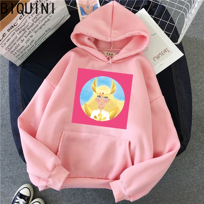 

she ra princess of power hoodies Print Oversized Hoodies colorful pattern cartoon casual student Winter Women Autumn Sweatshirt