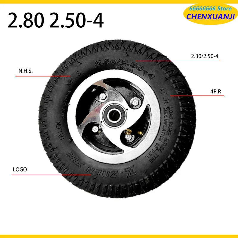

2,80/2,50-4 Внутренняя трубка шины и обод из сплава 2,80/2,50-4 внутренняя и внешняя шина колеса для электрического скутера мобильных скутеров карт