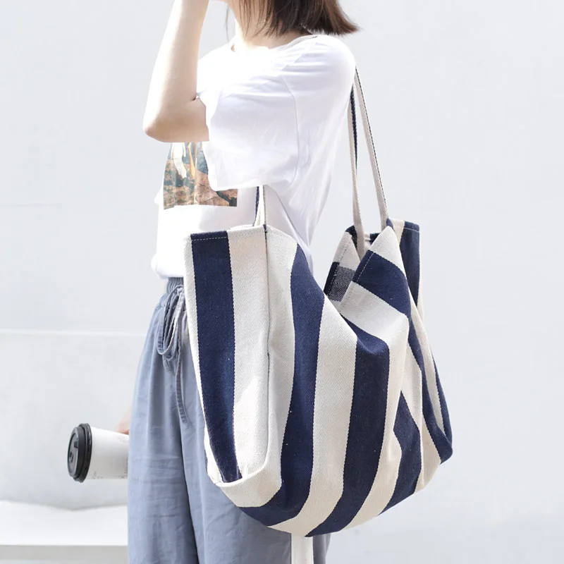 

2023 Women Canvas Tote Handbag Female Cloth Shoulder Bags Young Ladies Casual Shopping Bag Girls Reusable Folding Bags
