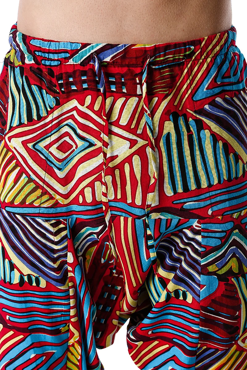 Брюки мужские мешковатые в непальском стиле повседневные штаны-султанки с