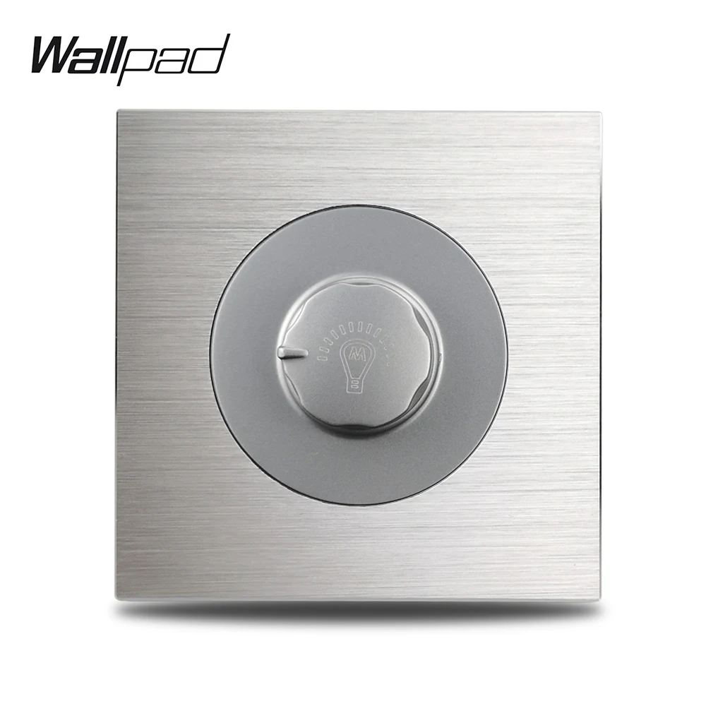 Wallpad L6 сатиновый серебристый металлический 1-кнопочный диммер контроллер с