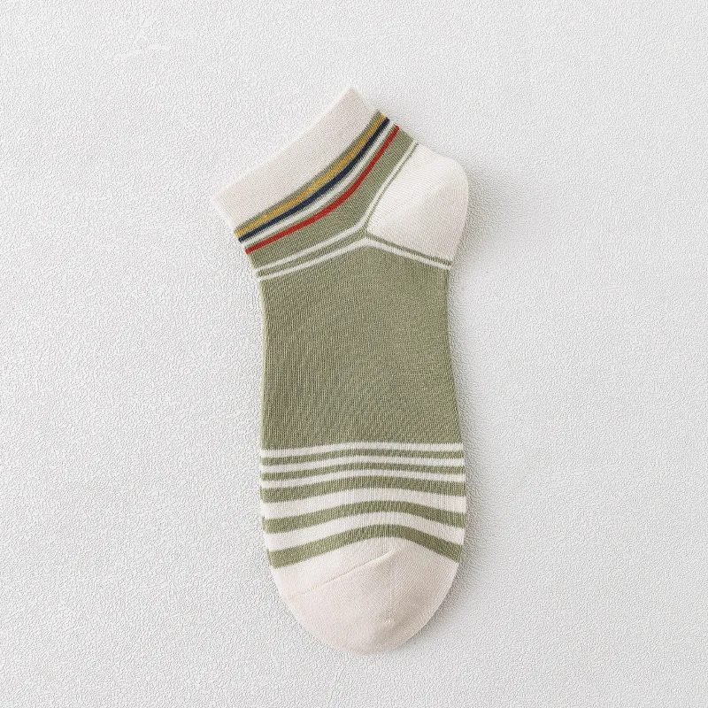 

new Summer Cotton Man Short Socks Fashion Breathable Boat Socks Comfortable Casual Socks Male stripe