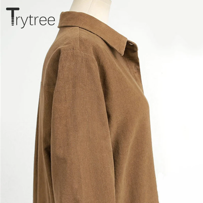 Ttytree 2020 осенне-зимняя женская Повседневная Блузка с отложным воротником