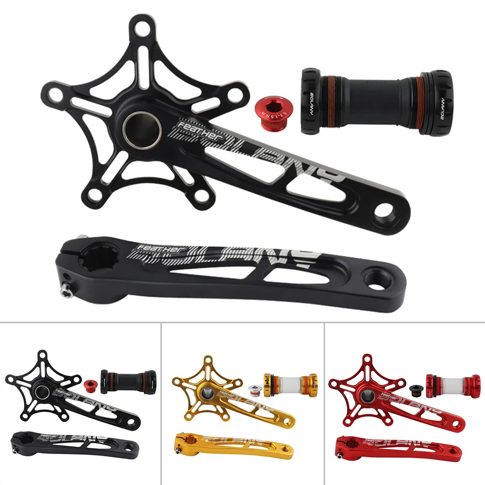 

Road Bike Bicycle Crank Set BCD130 170mm Crank Arm With Five Claws With Ceramic Bottom Bracket MTB Road Folding Bikes Parts