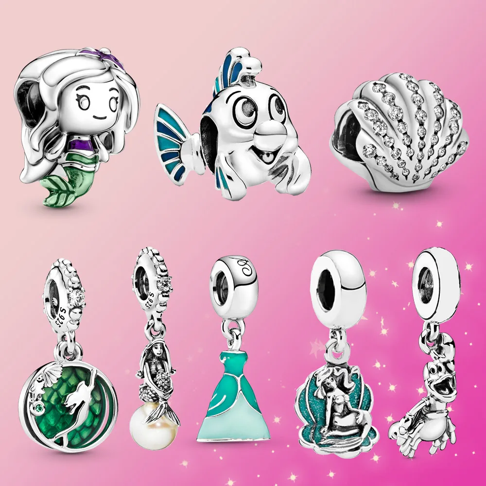 Женский браслет с маленькой русалочкой серебро 925 пробы | Украшения и аксессуары