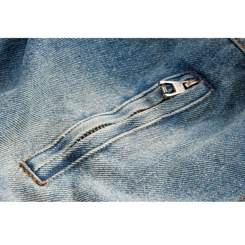 Мужская джинсовая куртка с меховым воротником Riiped для мужчин размера плюс 4XL