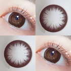 Цветные линзы Mill Creek, новинка косметика для глаз года, 2021 год, коричневые линзы со степенью натуральности, 2 шт.пара