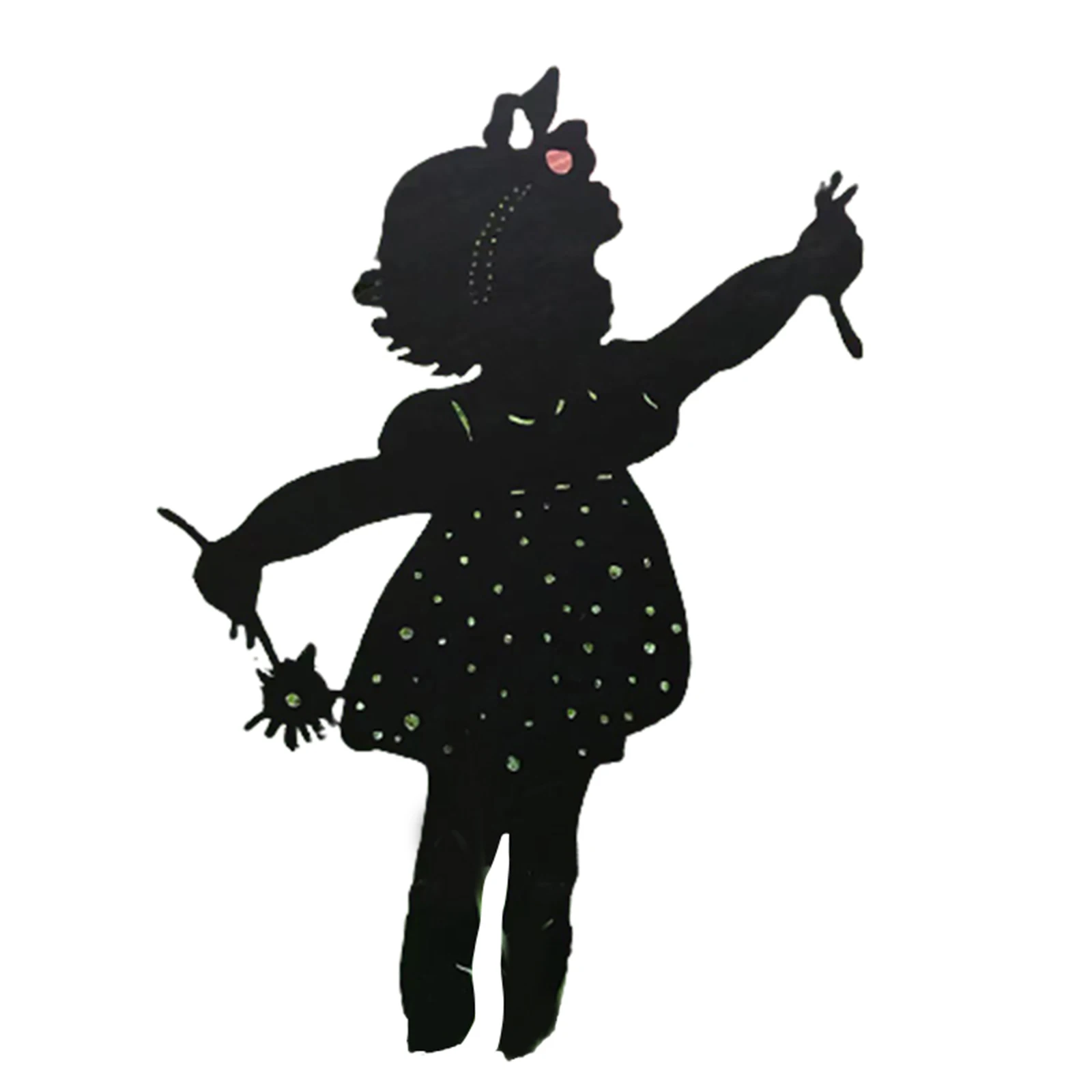 

New Cute Garden Girl Ornament Metal Art Silhouette Statue Exquisite Gifts for Home Courtyard Lawn Decoration