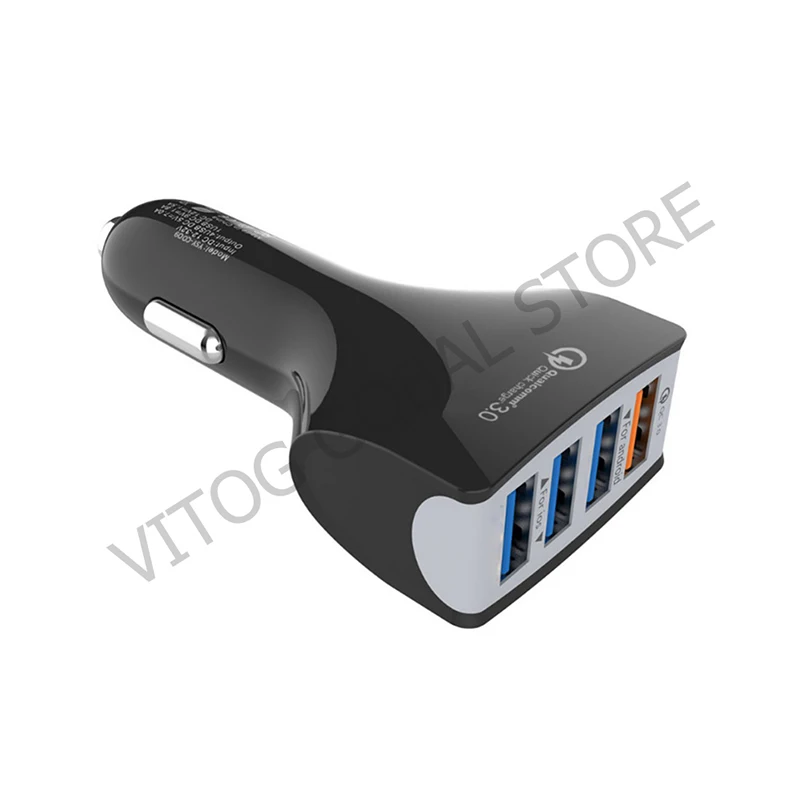 Автомобильное зарядное устройство с 4 USB портами 5 В 7 А быстрая зарядка 3 0