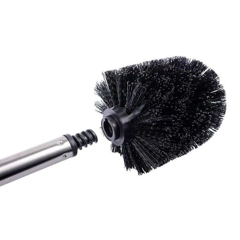 

A Pack of 5 Spare Toilet Brush Heads Can Be Replaced with Black Compatible Cartridges Black Brush Head Handle Stainless Steel To