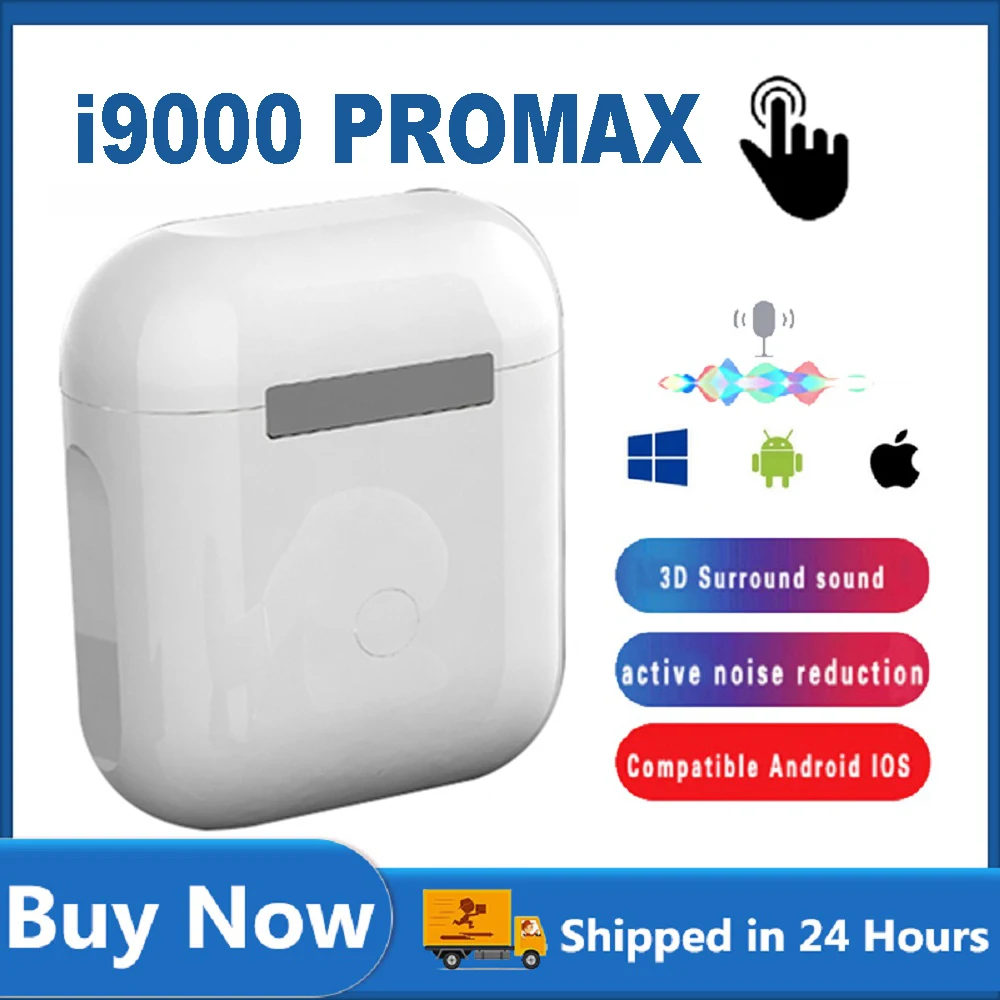 

2021 new i9000 PROMAX bluetooth wireless headset gaming earbuds touch with microphone suitable for all smartphones PK i90000